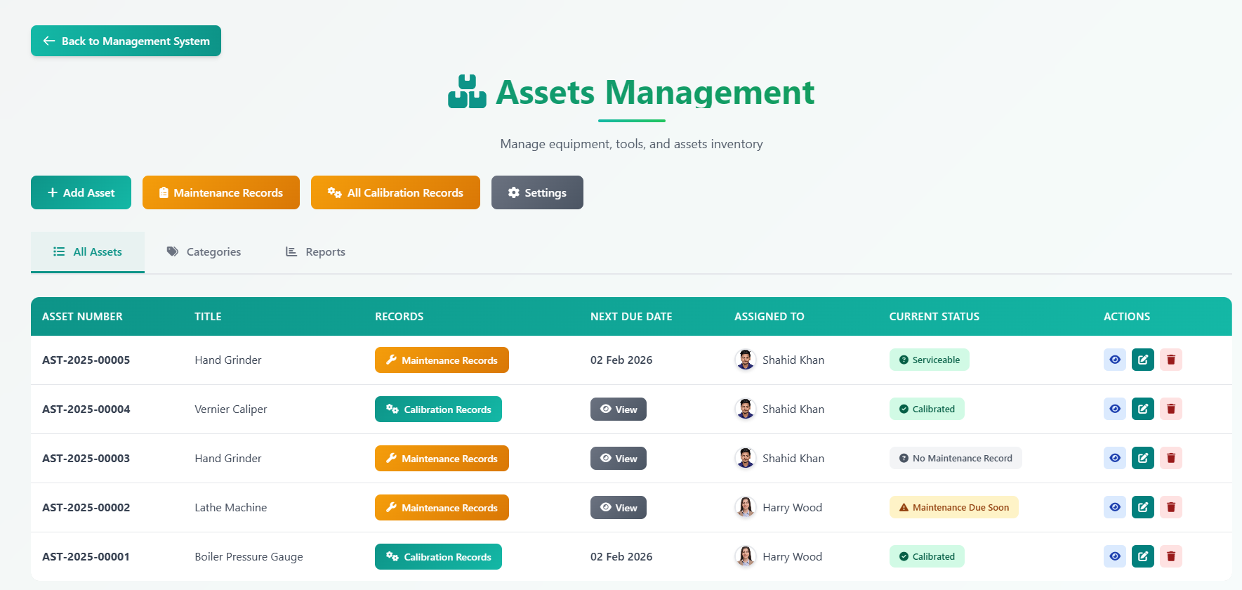 Assets Management