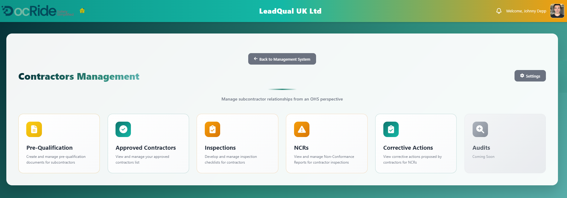 Contractor Management